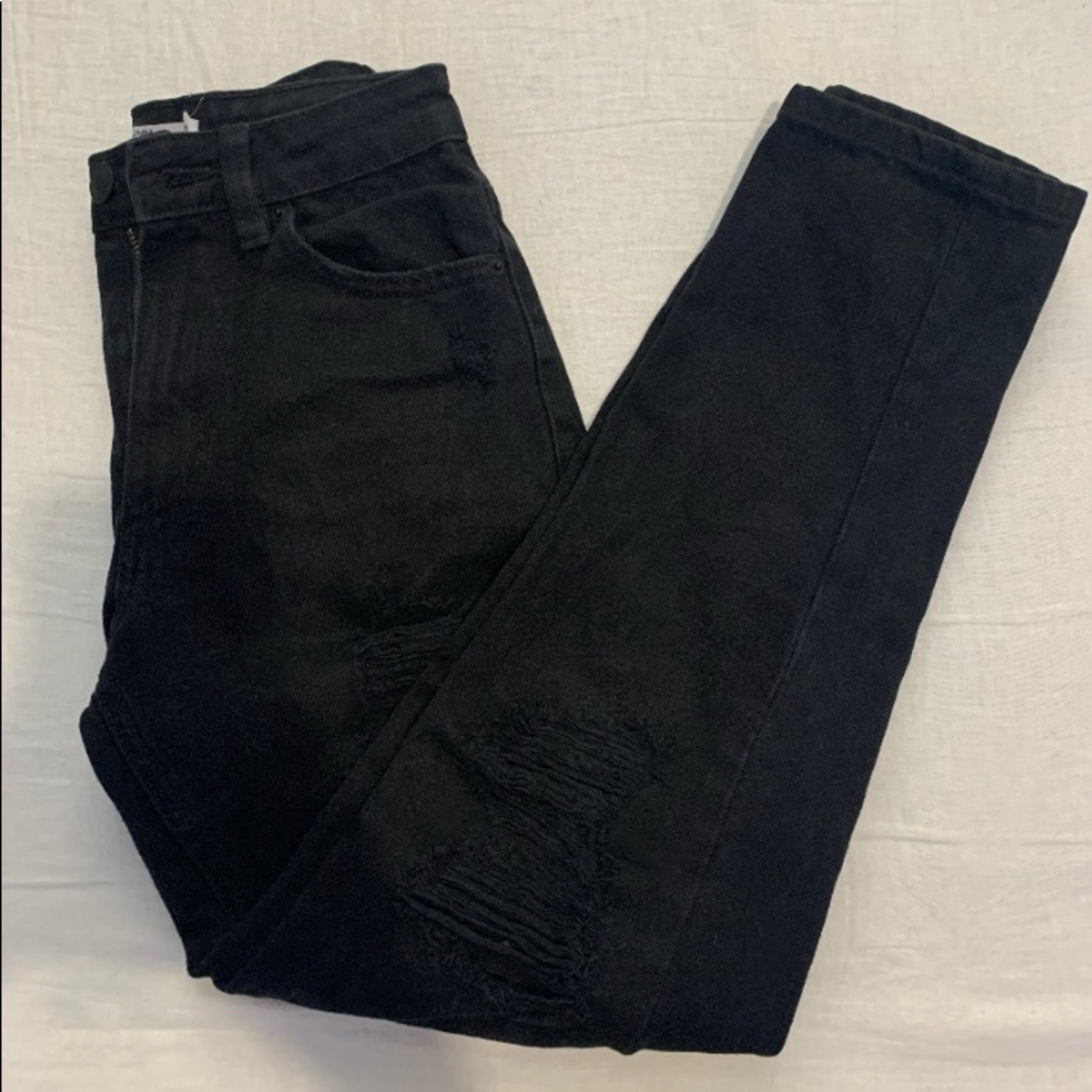 Black Garage Mom Jeans - Picture 1 of 3
